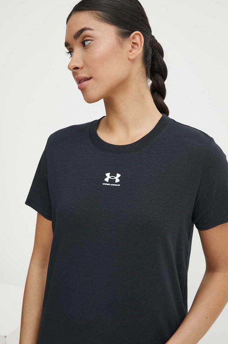 Under Armour t-shirt damski kolor czarny