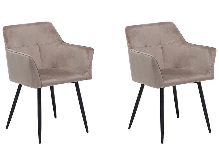 Krzesła do jadalni BELIANI Jasmin, beżowo-szare, 84x50x49 cm, 2 szt.