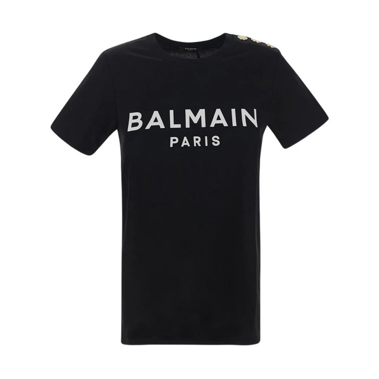 Koszulka z logo Balmain