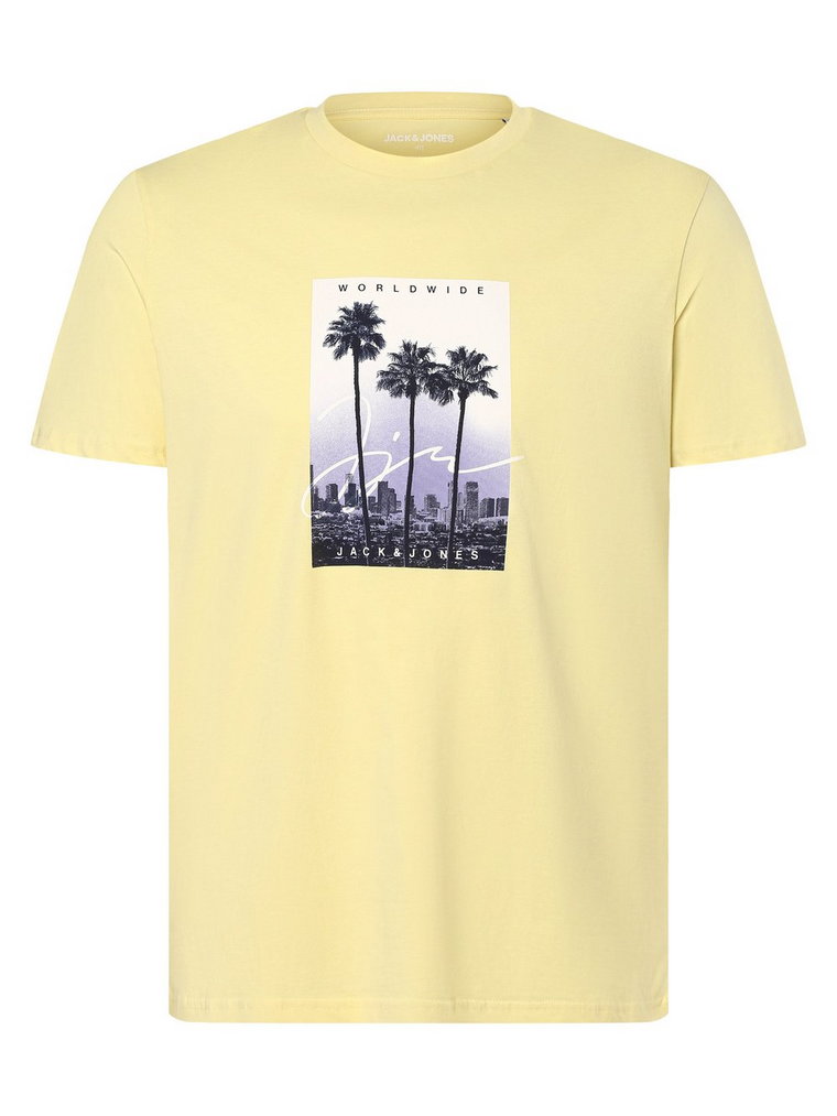 Jack & Jones - T-shirt męski  JORSplash  duże rozmiary, żółty