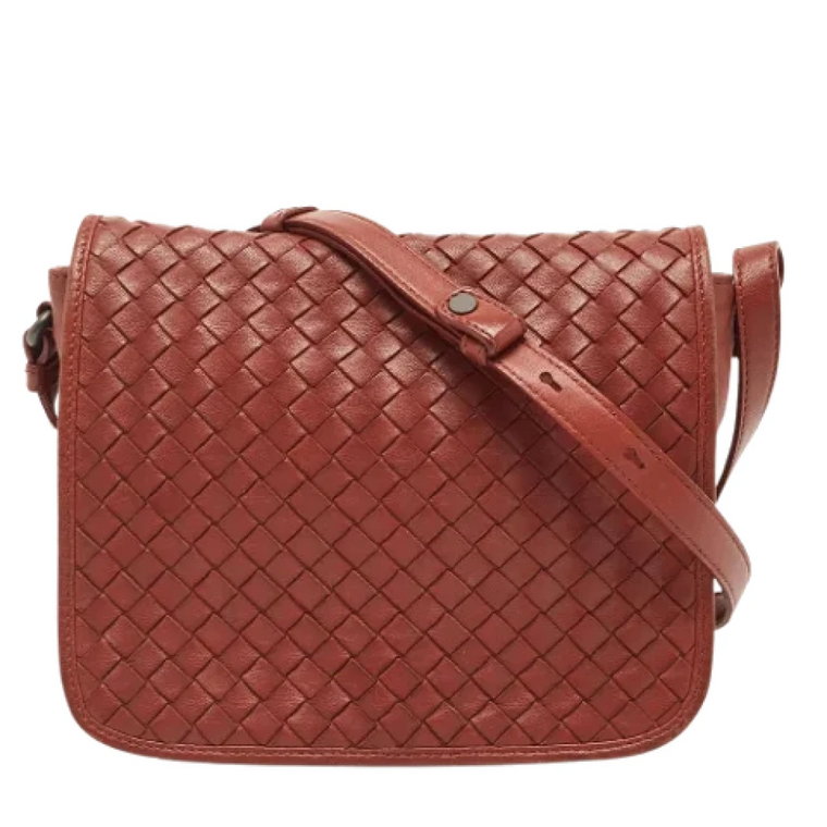 Elegancka Crossbody Torba w Brązowej Skórze Bottega Veneta Vintage