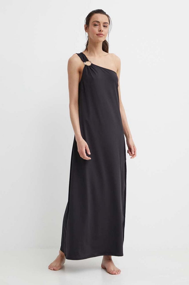 MICHAEL Michael Kors sukienka plażowa ONE SHOULDER DRESS kolor czarny MM7M038