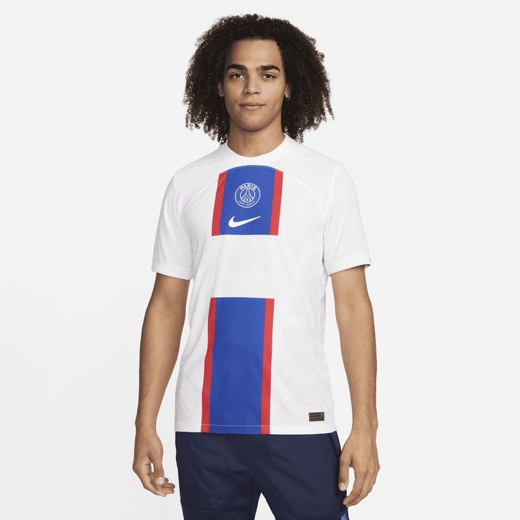Męska koszulka piłkarska Nike Dri-FIT ADV Paris Saint-Germain Match 2022/23 (wersja trzecia) - Biel