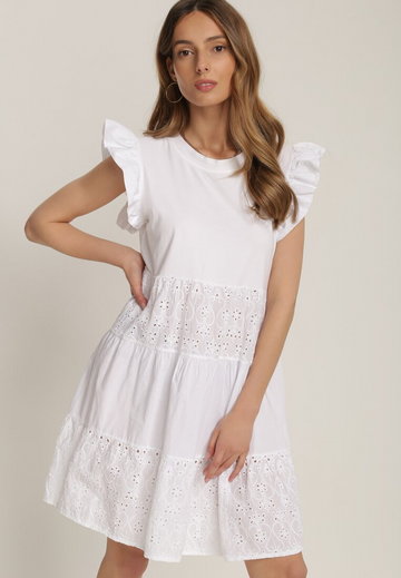 Biała Sukienka Asithe