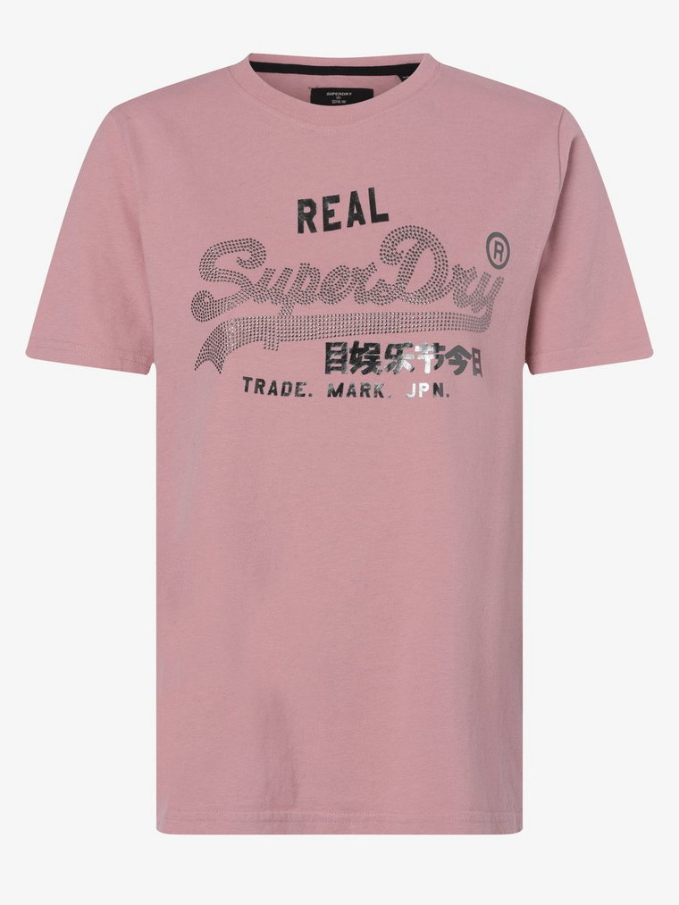 Superdry - T-shirt damski, różowy