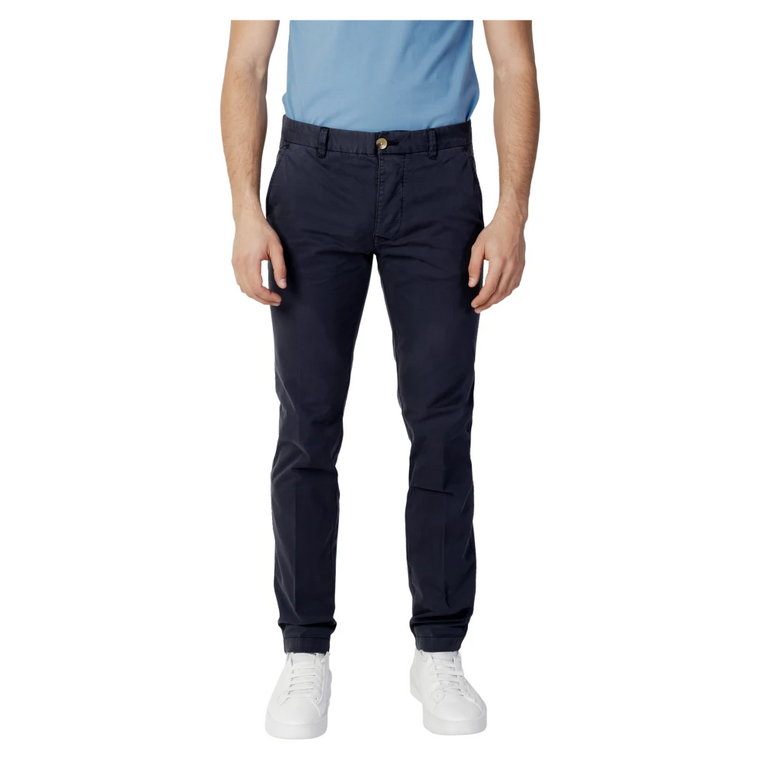 Spodnie Slim w Jednolitym Kolorze Blauer