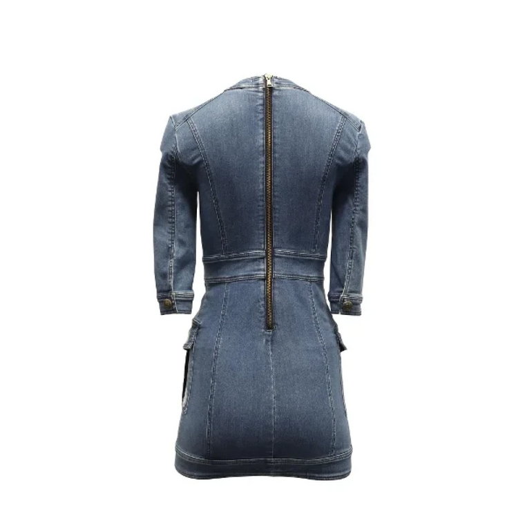 Pre-owned Denim dresses Balmain Pre-owned