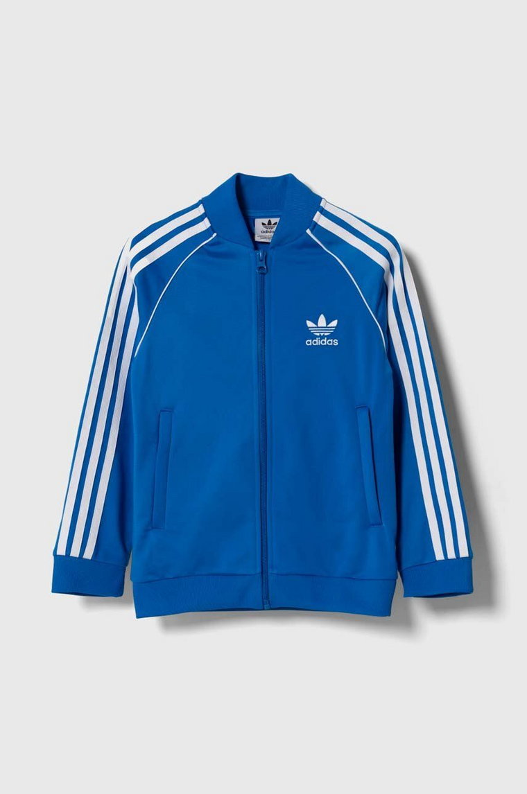 adidas Originals bluza dziecięca kolor niebieski z aplikacją