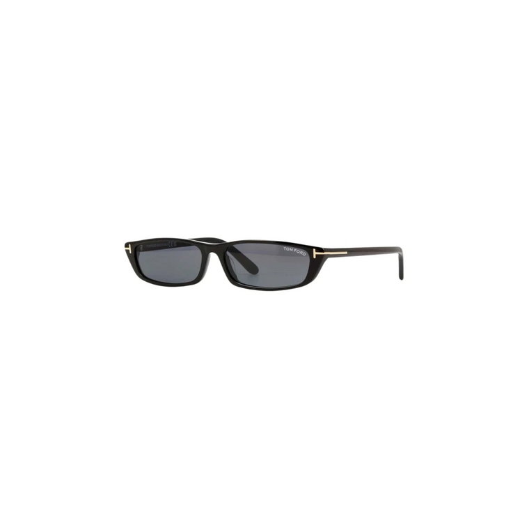 Czarne okulary przeciwsłoneczne z mikro kocim okiem Tom Ford
