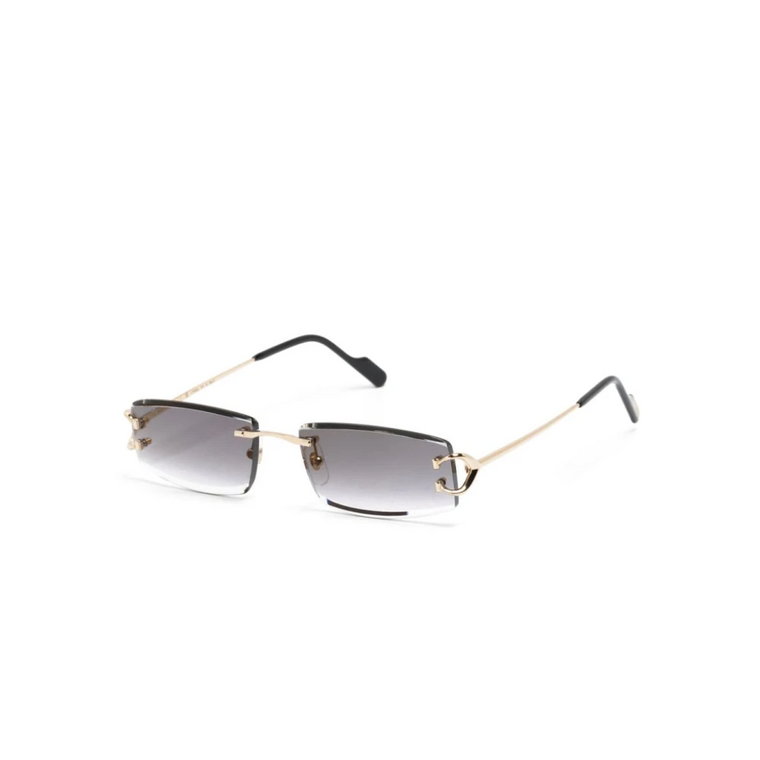 Złote Okulary Przeciwsłoneczne Ct0465S 002 Styl Cartier