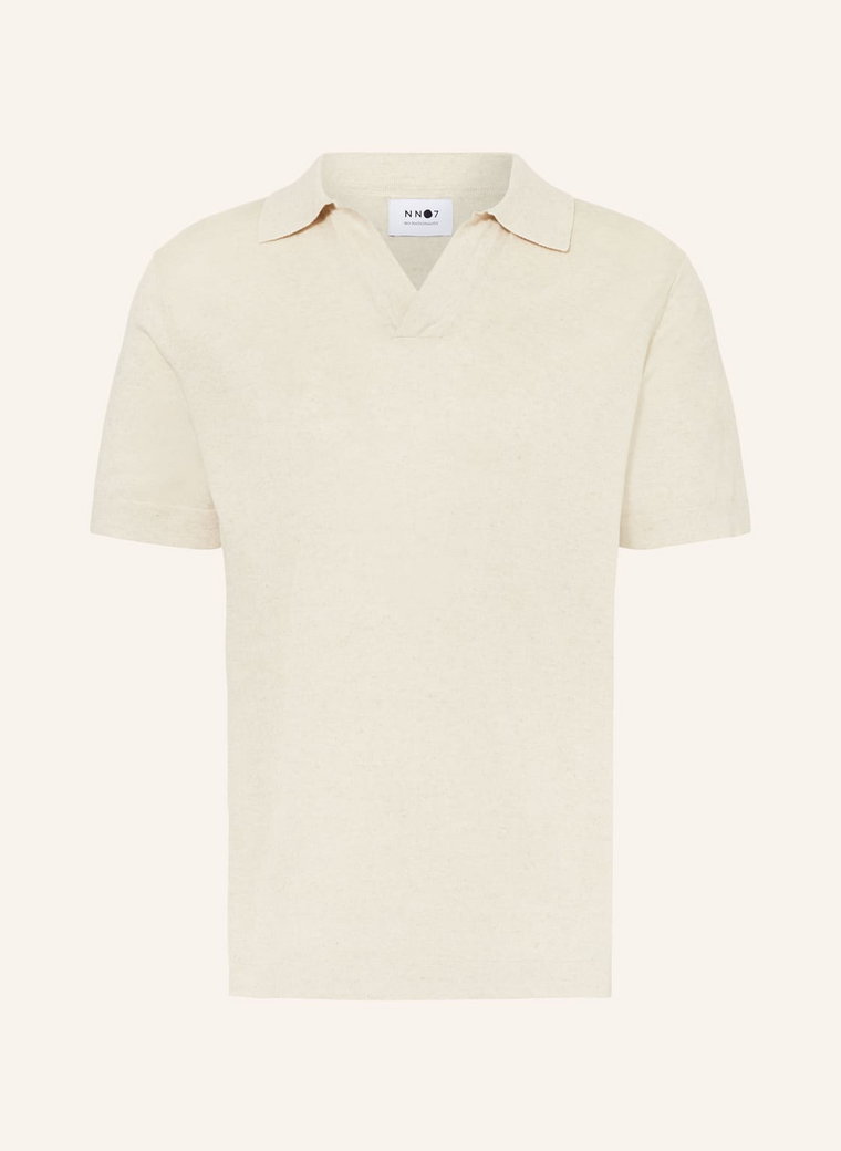 Nn.07 Koszulka Polo Ryan Z Dzianiny beige