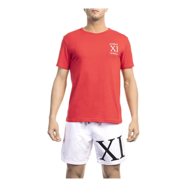 Red Cotton T-Shirt Bikkembergs