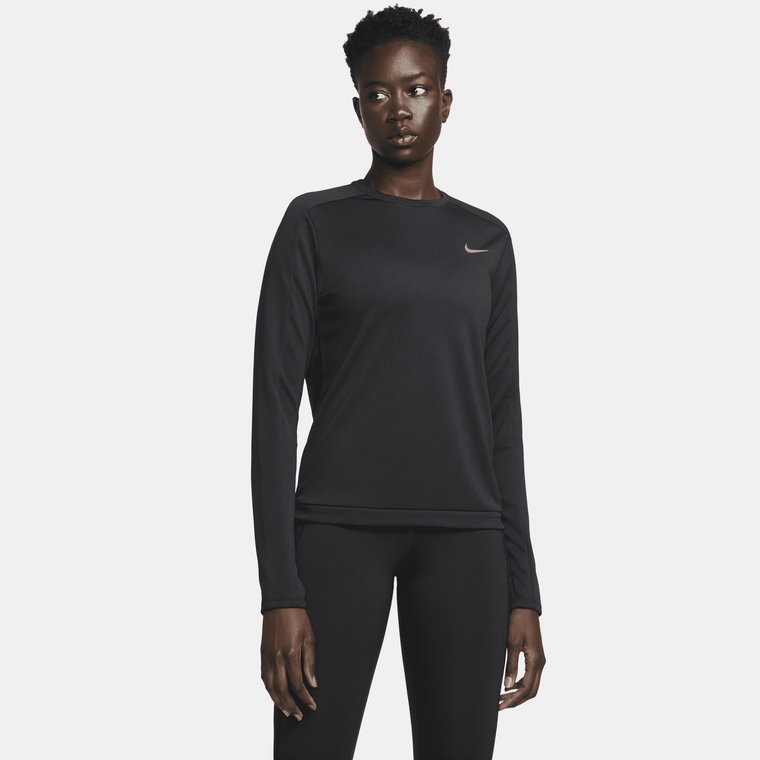 Damska koszulka z półokrągłym dekoltem do biegania Nike Dri-FIT - Szary