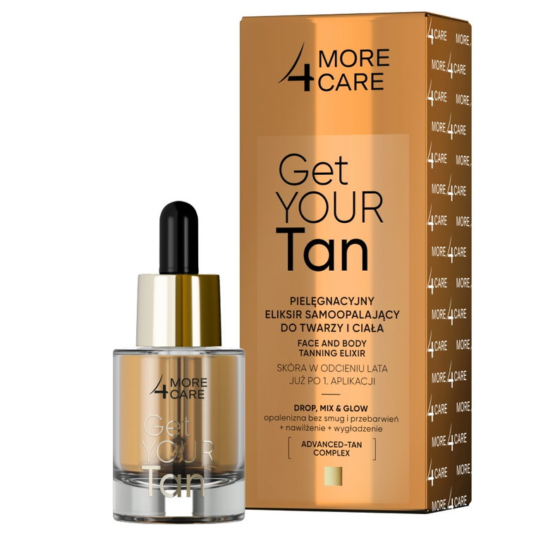 More4Care Get Your Tan! Eliksir Samoopalacz Do Ciała 15 ml