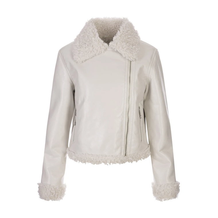 Faux Fur Shearling Kurtka Biker Philipp Plein