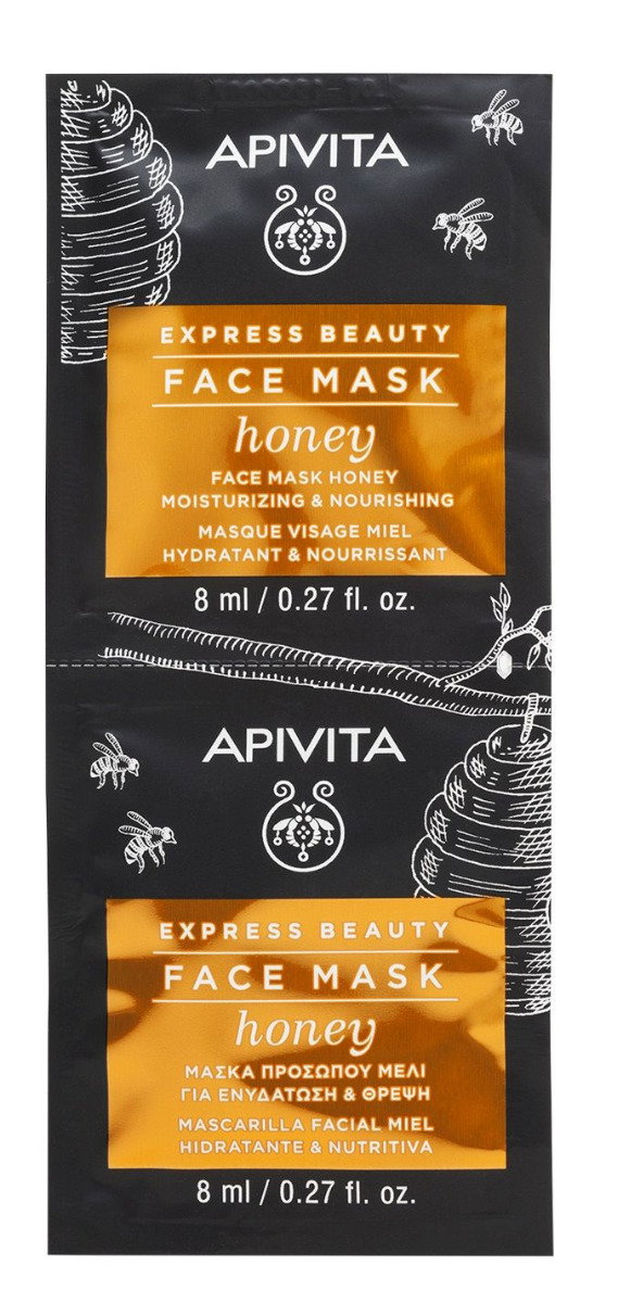 Apivita Express Beauty Miód - nawilżająco-odżywcza maseczka do twarzy 2x8ml