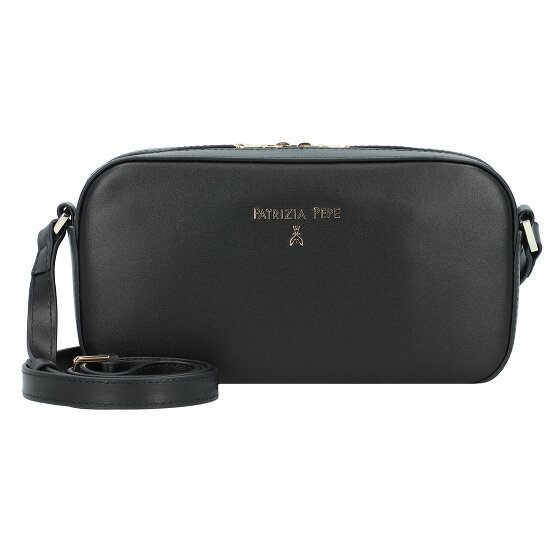 Patrizia Pepe Graphic Case Torba na ramię Skórzany 18.5 cm nero