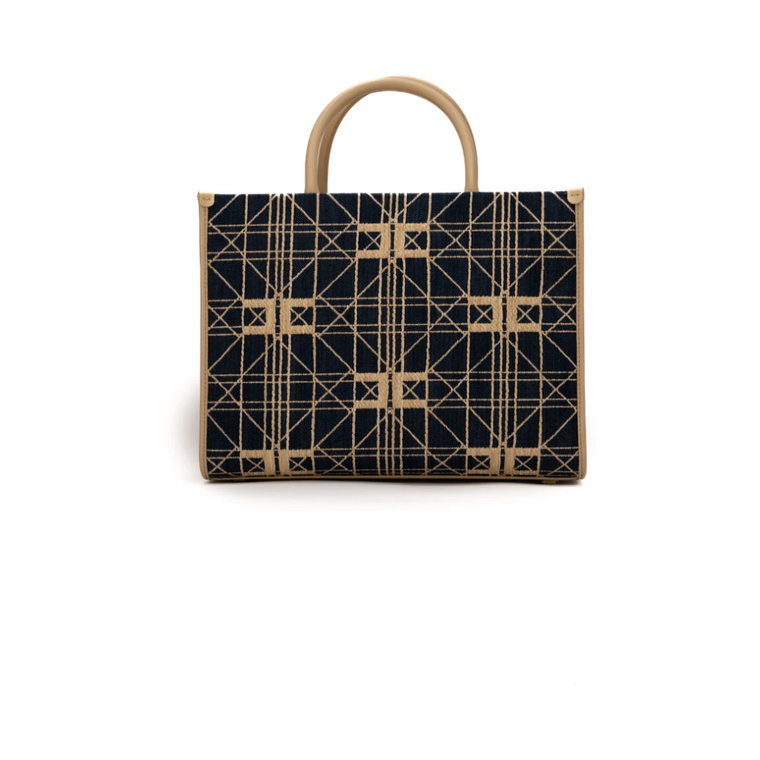 Elegancka torba na zakupy z logo Elisabetta Franchi