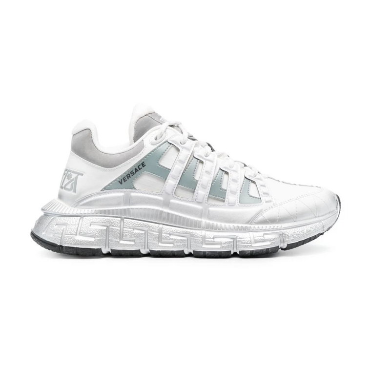 Białe Sneakersy z Obcasem 4,5 cm Versace