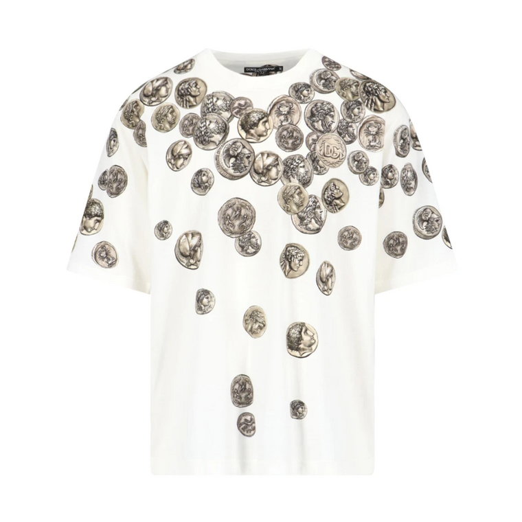 Białe koszulki i Pola z nadrukiem Dolce & Gabbana