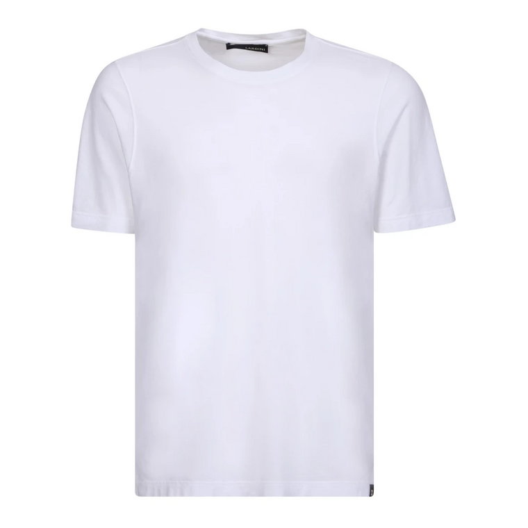 Klasyczny Biały T-Shirt dla Mężczyzn Lardini