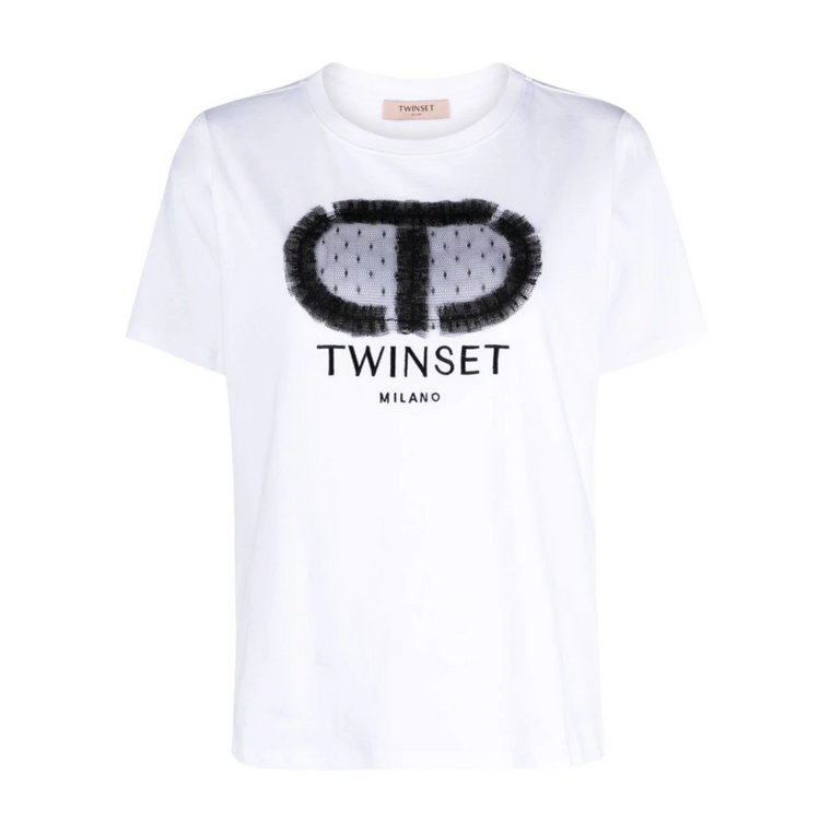 Białe Twin-set T-shirty i Pola Twinset