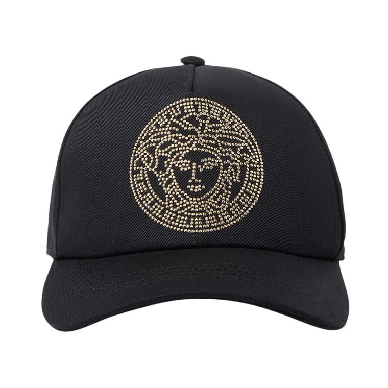 Bawełniana czapka baseballowa z logo Medusa Versace