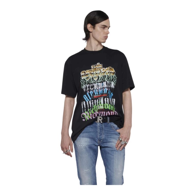 Wielokolorowa Oversize T-Shirt John Richmond