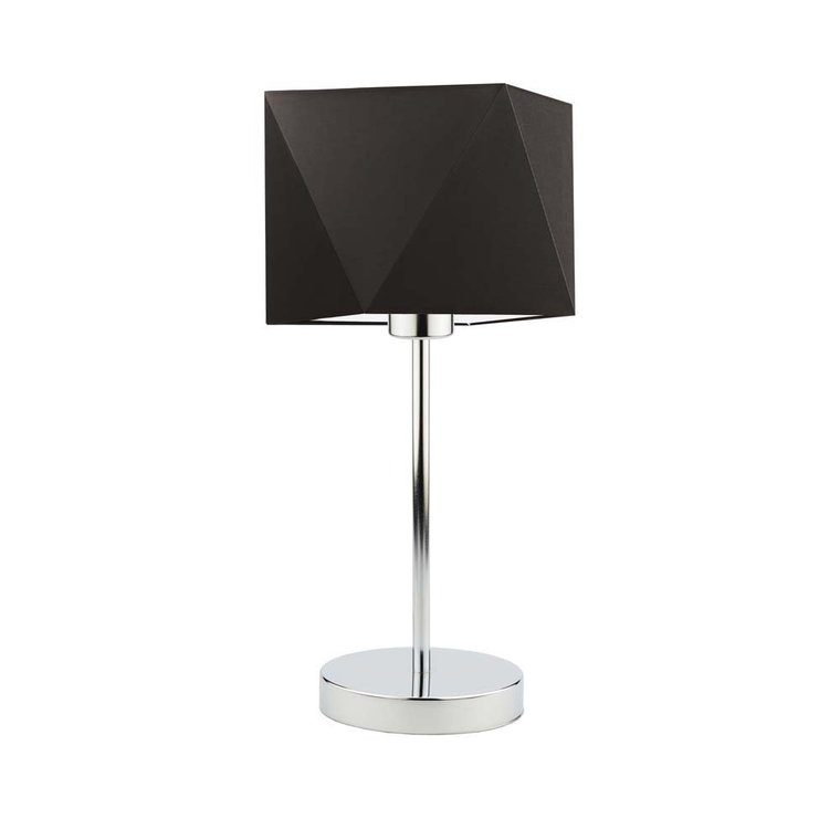 Lampka nocna LYSNE Wuhu, 60 W, E27, brązowa/chrom, 43x23 cm