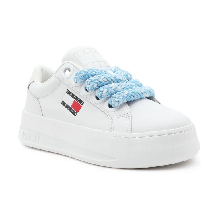 Tommy Jeans Skórzane trampki CITY FLATFORM