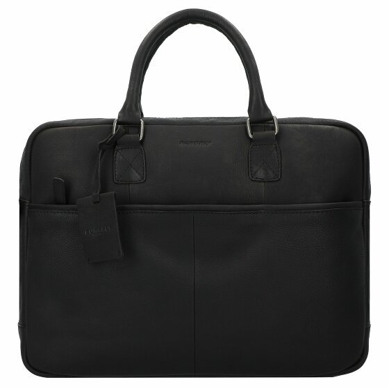 Burkely Antique Avery Briefcase Leather 40 cm Komora na laptopa black