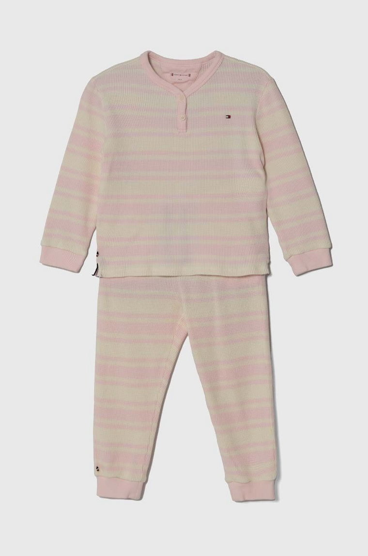 Tommy Hilfiger komplet bawełniany niemowlęcy kolor różowy