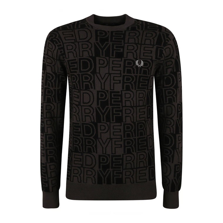 Szare Swetry z FP Block Graphic Jumper Fred Perry