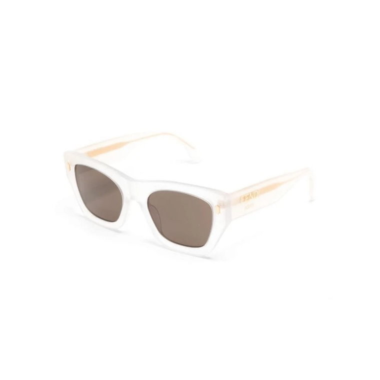 Białe okulary przeciwsłoneczne na co dzień Fendi