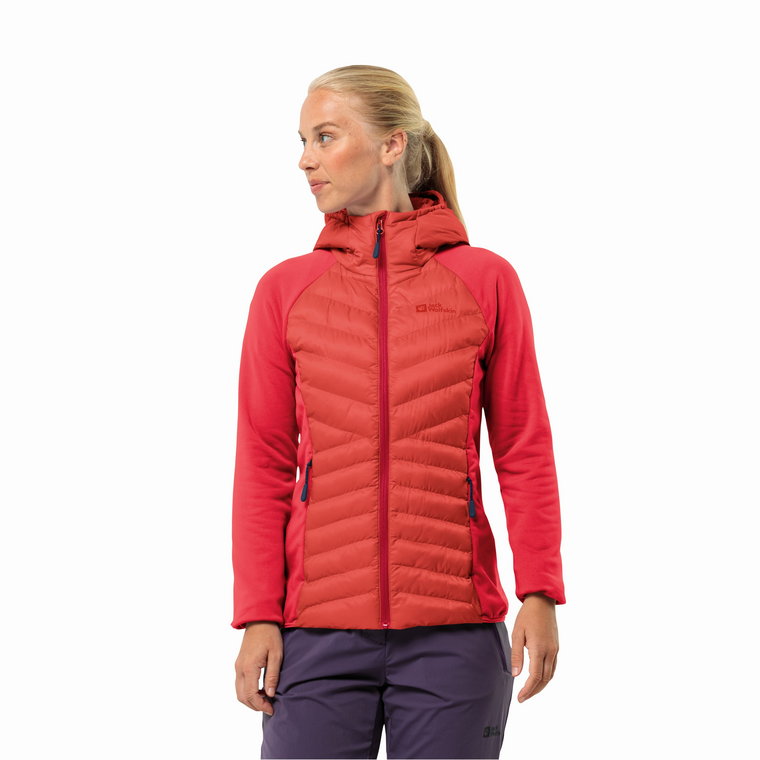 Damska kurtka hybrydowa Jack Wolfskin ROUTEBURN PRO HYBRID W vibrant red - M