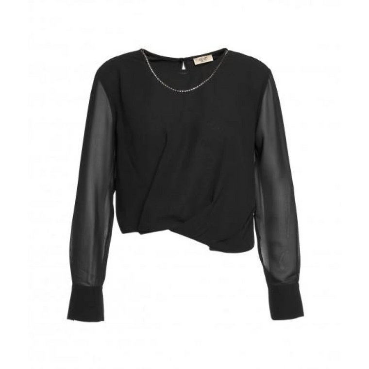 Casual-Chic Crop Bluzka z Naszyjnikiem Liu Jo