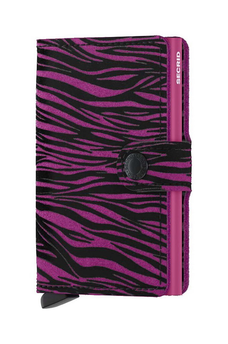 Secrid portfel skórzany Miniwallet Zebra Fuchsia kolor różowy