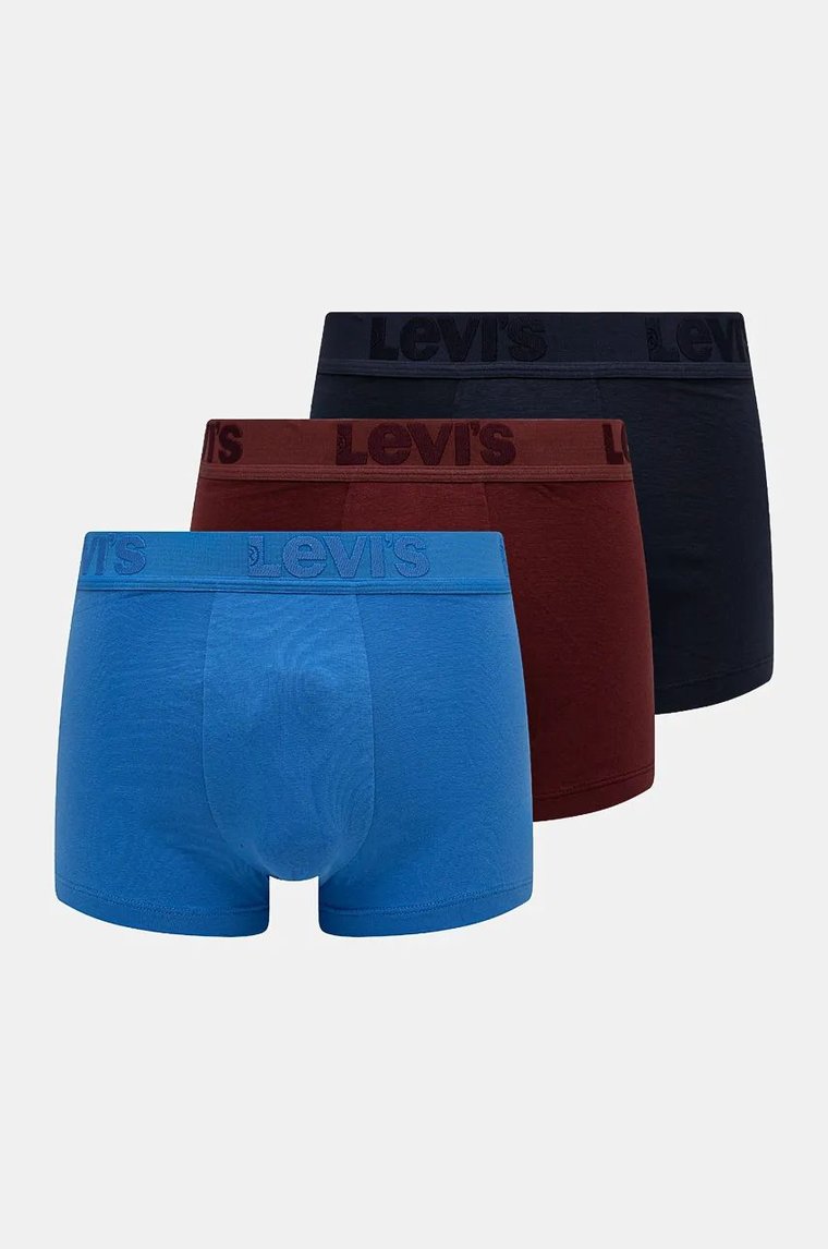 Levi's bokserki 3-pack męskie kolor niebieski 37149-1040