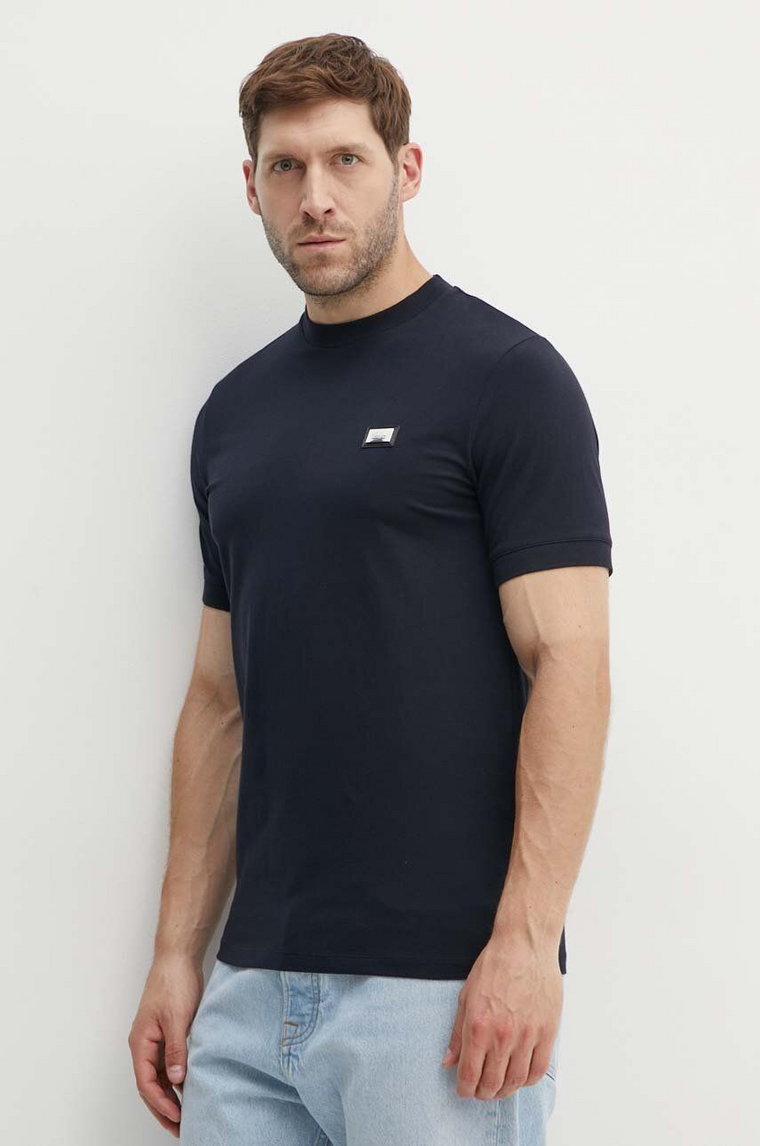 Karl Lagerfeld t-shirt męski kolor granatowy z aplikacją 542221.755022