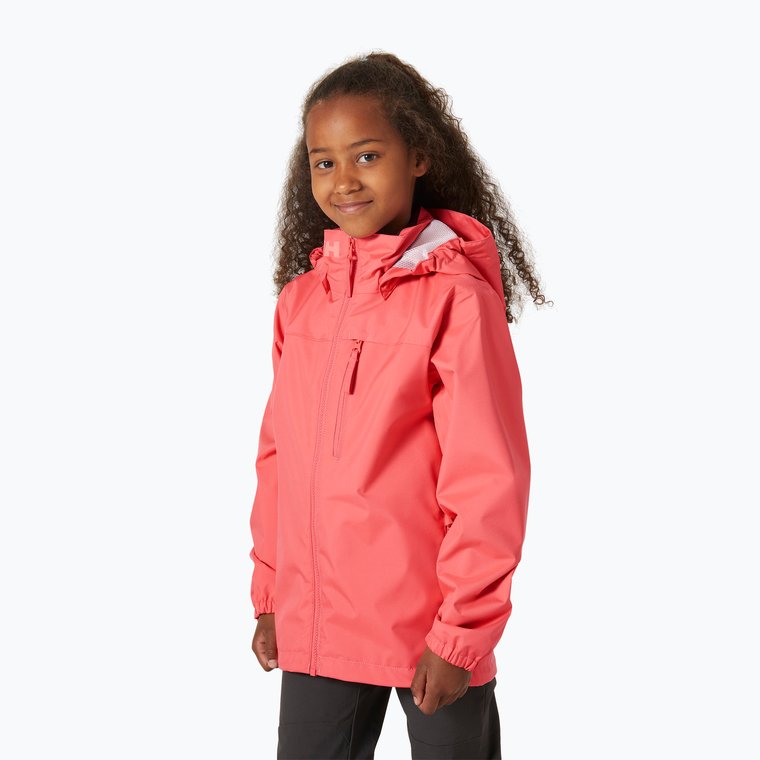 Kurtka żeglarska dziecięca Helly Hansen Crew Hooded JR sunset pink