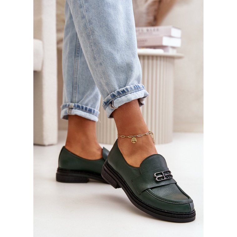 Półbuty Model Zazoo 20174 Dark Green - Step in style zielone