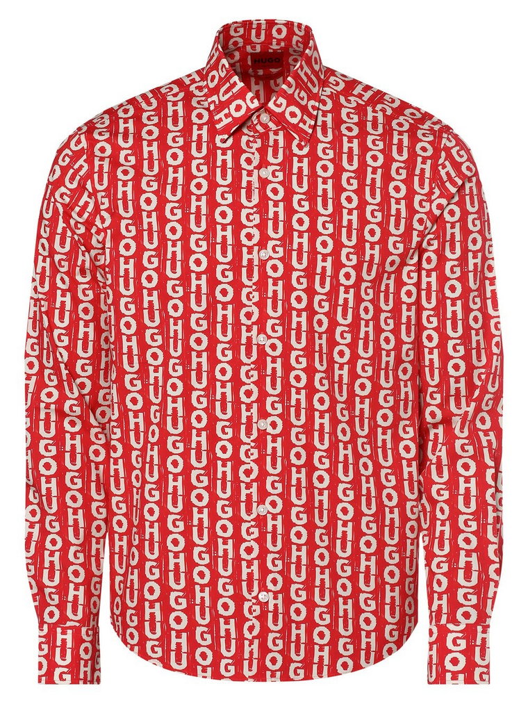 HUGO - Koszula męska  Ermo, czerwony