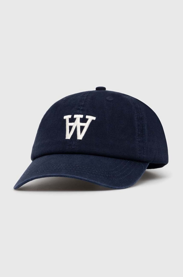 Norse Projects czapka z daszkiem bawełniana Felt N Twill Sports Cap kolor granatowy z aplikacją N80.0128.7004