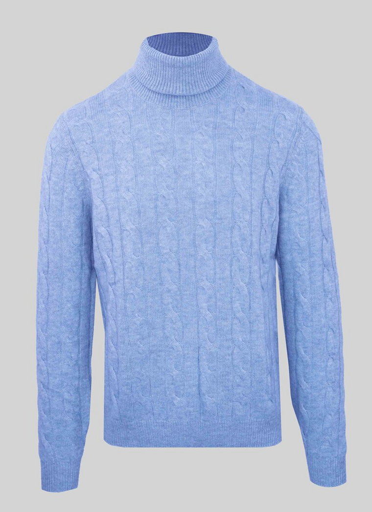 Swetry marki Malo model IUM024FCB22 kolor Niebieski. Odzież męska. Sezon: Cały rok