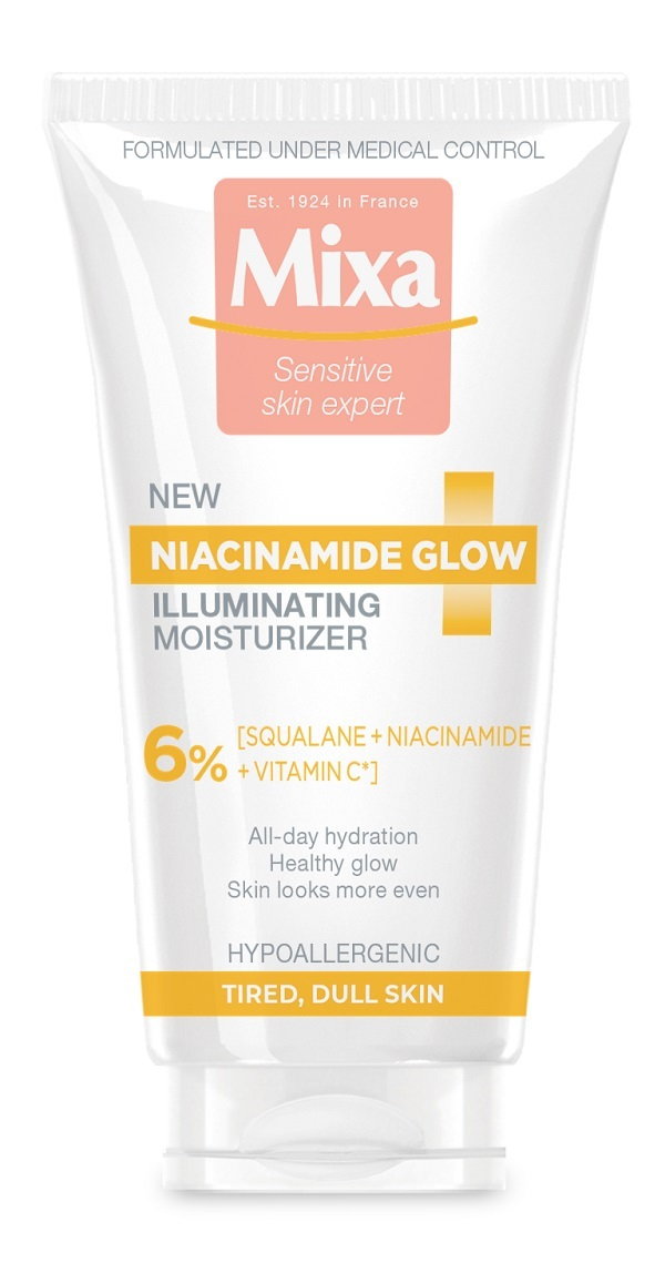 Mixa Niacinamide Glow - rozświetlający krem nawilżający z Niacynamidem i Witaminą C 50ml