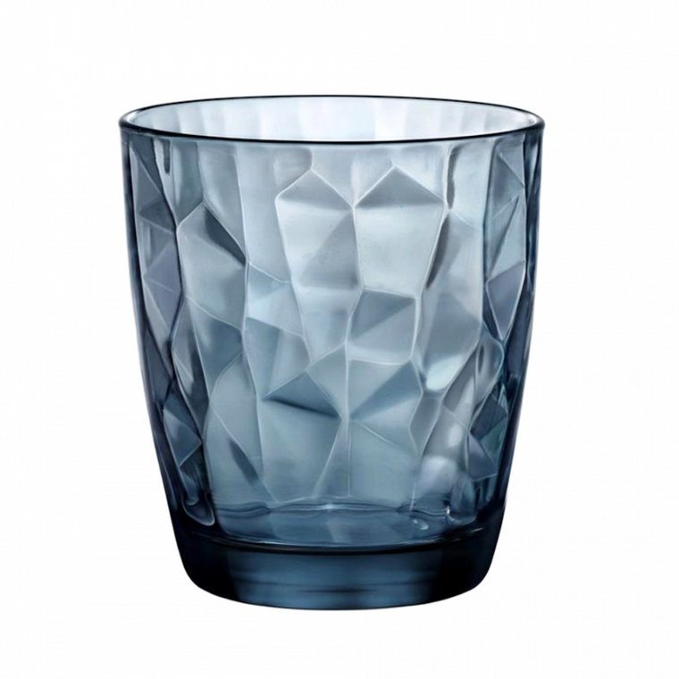 Niebieska szklanka 390 ml do wody DIAMOND kod: 3DB-SZK-390/DIA/N