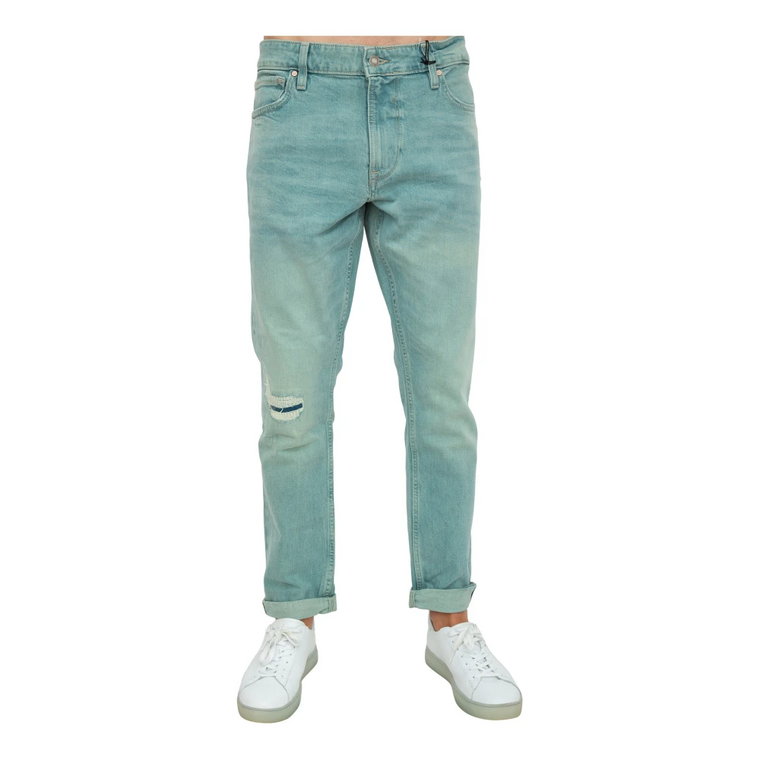 Spodnie Slim-fit z niebieskiego denimu Guess