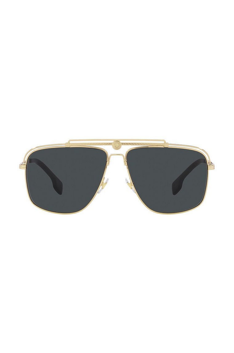 Versace okulary przeciwsłoneczne męskie kolor złoty 0VE2242