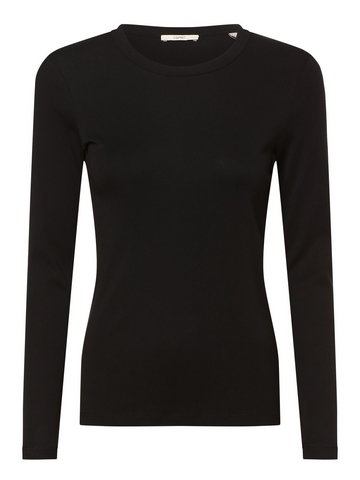 Esprit Casual - Damska koszulka z długim rękawem, czarny
