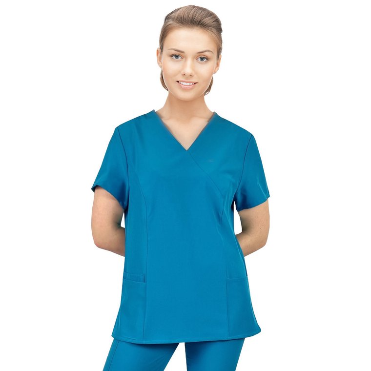 Bluza medyczna elastyczna turkusowa Comfort Fit roz 3XL